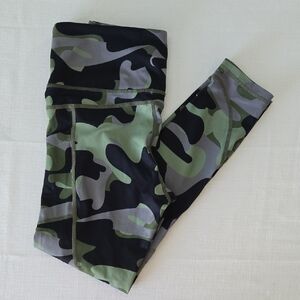 ZYIA Black and Green Camo Leggings
